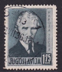 Yugoslavia   #137  used 1936  Nicola Tesla 1.75d