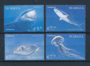 [49292] Nicaragua 2000 Marine life Sharks from set MNH