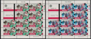 Malta Europa Historical Events 2v Sheetlets 1982 MNH SG#692-693