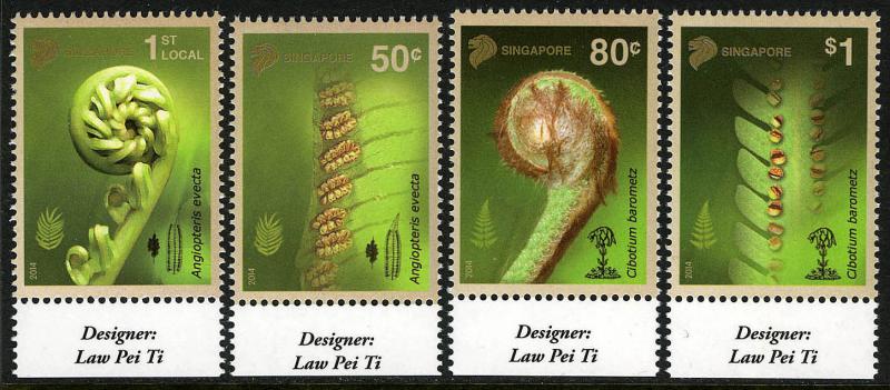 Singapore 1654-1657, MNH. Ferns, 2014