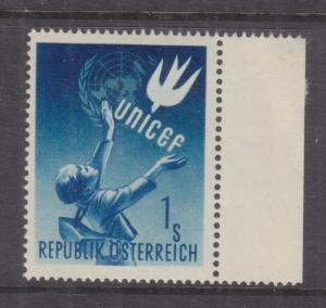 AUSTRIA, 1949 UNICEF, 1s. Blue, marginal, mnh.