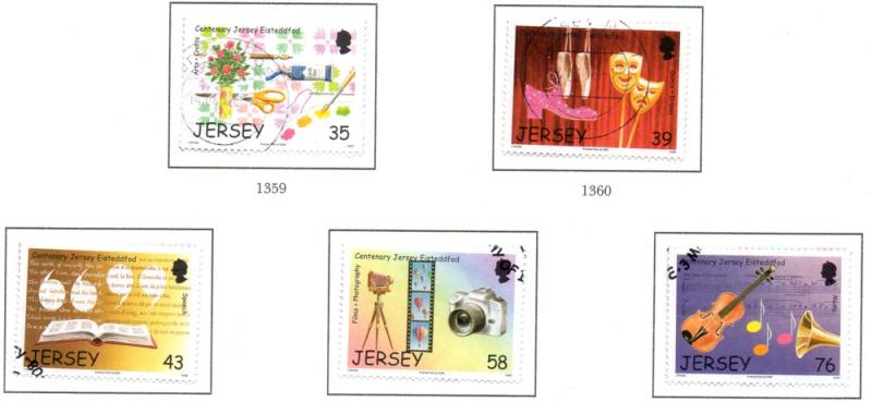 Jersey Sc 1306-10 2008 Festivals stamp set used