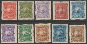 El Salvador 1891 Sc 47-56 set MH*