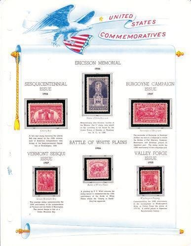 U S 1926-9 Commemorative Mint NH Year Set on White Ace Album Pages - 2 Scans