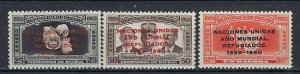 Panama C227-29 MNH 1960 World Refugee Year overprints