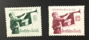 (BJ Stamps) GERMANY, #463-464, 1935 set of 2, FVF, OG, MNH.CV $23.00