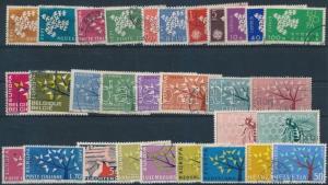 Thematic lot stamp Europa CEPT 13 sets + 1 individual value Used 0 WS191436