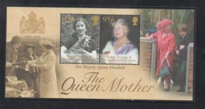 South Georgia Sc 285 2002 Queen Mother Memorial stamp sheet mint NH