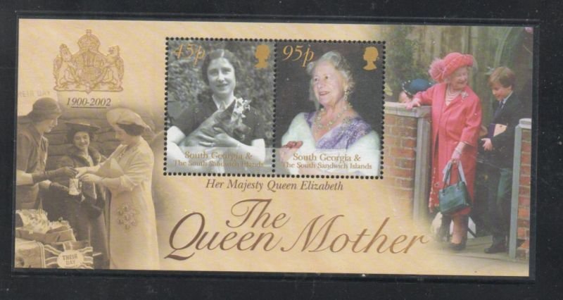 South Georgia Sc 285 2002 Queen Mother Memorial stamp sheet mint NH