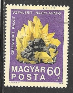 Hungary 1991: 60f Greenockit calcite sphalerite crystals, CTO, F-VF