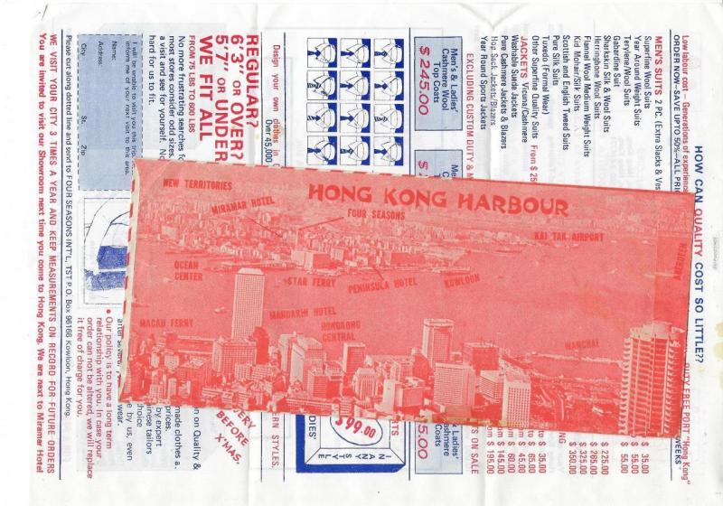 1984 British Hong Kong To USA Ad Cover With Insert (LL30)