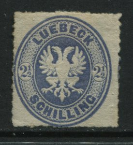 Lubeck 1863 2 1/2 schillings ultra mint o.g.