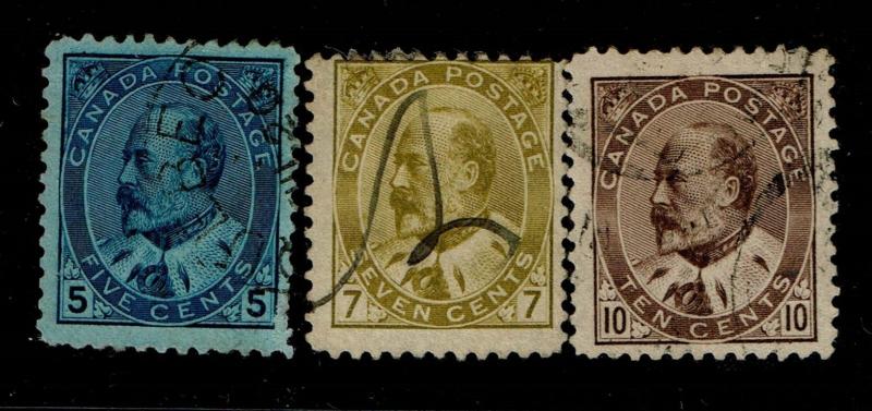 Canada SC# 91-93, Used, Hinge Remnant - S3905