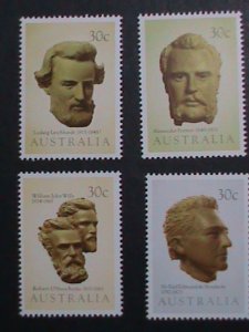 ​AUSTRALIA-1983 SC #885-8 AUSTRALIA INLAND EXPLORERS SCULPTURES MNH-VERY FINE