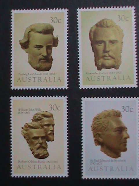 ​AUSTRALIA-1983 SC #885-8 AUSTRALIA INLAND EXPLORERS SCULPTURES MNH-VERY FINE
