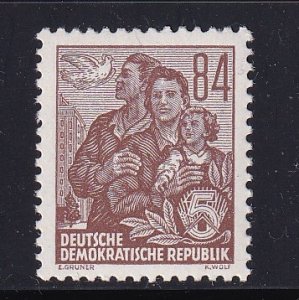 German Democratic Republic  DDR  #204  MNH 1953  definitives  84p  redrawn