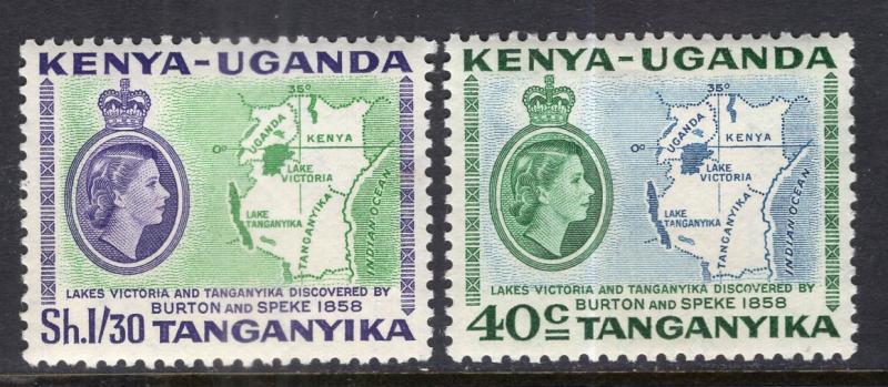 Kenya Uganada Tanganyika 118-119 Maps MNH VF