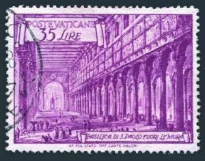 Vatican 129,used.Michel 156. St Paul Basilica,1949.