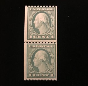 Scott 486 Coil Line Pair, MNH, Fine centering