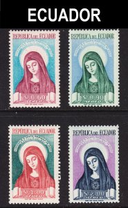 Ecuador Scott C227-30 complete set F to VF mint OG H.  FREE...