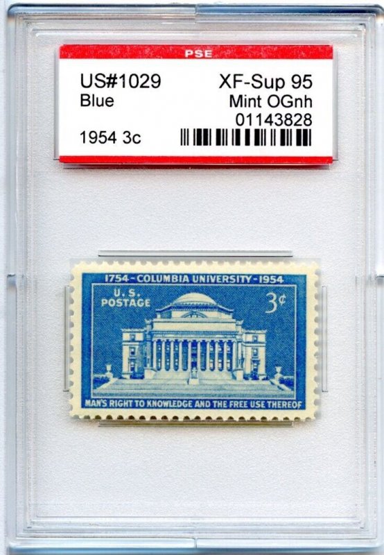 US SCOTT #1029 MINT-XF-SUP-OG-NH GRADED 95 PSE ENCAPSULATED SMQ $25 (8/14/24 GP)