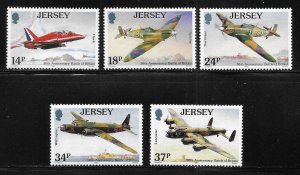 Jersey 544-548 50th Battle of Britain Unused Hinged 2025 Scott c.v. $4.55 30%