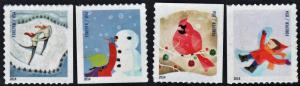 SC#4941-44 (49¢) Winter Fun Vending Booklet Singles (2014) SA