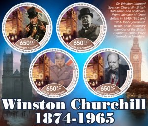 Stamps.Winston Churchill 2024 year 1+1 sheets perforated