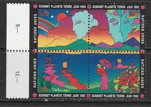 1992 UN-Geneva - Sc 219a - MNH VF - Block of 4 - Earth Summit