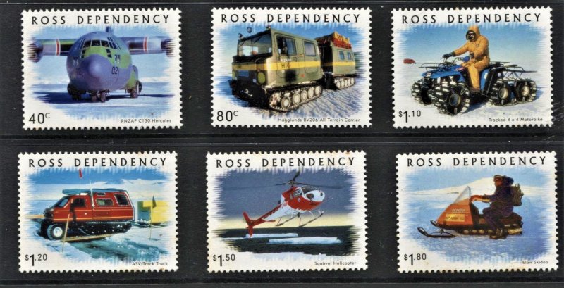 STAMP STATION PERTH Ross Dependency #L61-L66 Transportation Set  MNH CV$14.00