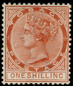 TRINIDAD AND TOBAGO SG24c, 1s orange-brown, LH MINT. Cat £26.