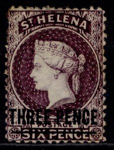 ST. HELENA QV SG12, 3d deep dull purple, M MINT. Cat £150.