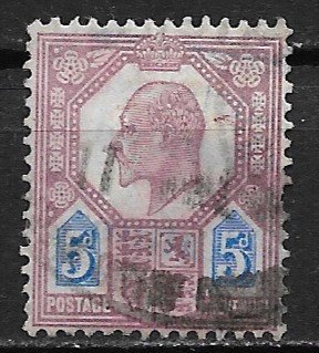 1902 Great Britain 134 King Edward VII 5p used space filler