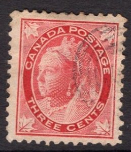 #69  Canada used  1898   Queen Victoria 3c