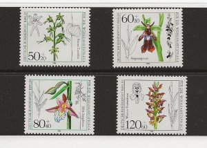 Germany Berlin 1984 Orchids set of 4 sg.B686-9   MNH