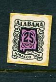 Alabama Tobacco Tax #T242 Decal on Card 