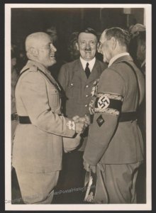 3rd Reich Germany 1940 GGov Hitler Mussolini Hoffmann M2 RPPC USED Cover  103181