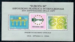 Souvenir sheet, reproduction of Europe 1984 issue