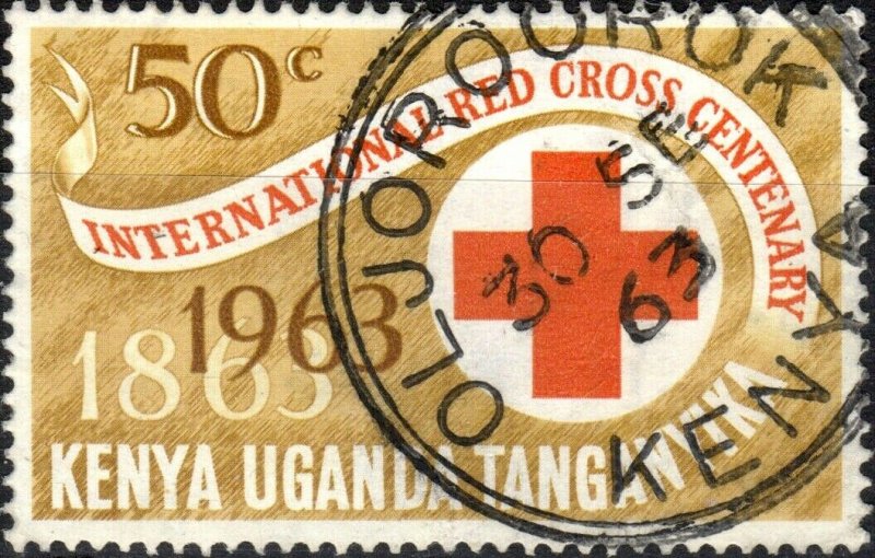 K.U.T. / KENYA - 1963 -  OLJOROOROK  KDC ds on SG206 50c Red Cross Centenary