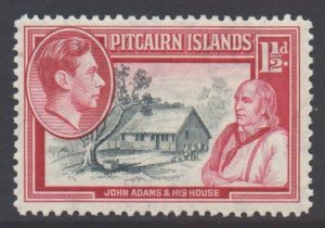 Pitcairn Islands Scott 3 - SG3, 1940 George VI 1.1/2d MH*