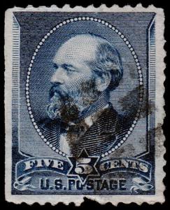 United States Scott 216 (1888) Used F, CV $17.50 D