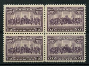 ?#224 block of 4 Confederation pic 13c, as VF MH Cat $50 Canada mint