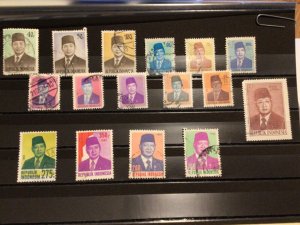 Indonesia  Republic President Suharto used stamps for collecting A9958