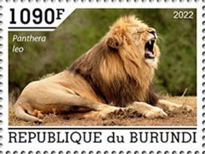 Burundi - 2022 Lions on Stamps - Stamp - BUR2201042a