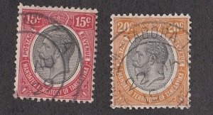 Tanganyika # 31-32, King George V, Used