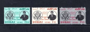 Dubai SC# C25-27   VF, Unused, OG, John F. Kennedy, CV $3.75 ...... 1730053