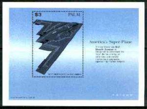 Palau 1996 Northrop B-2A Stealth Bomber perf m/sheet unmo...