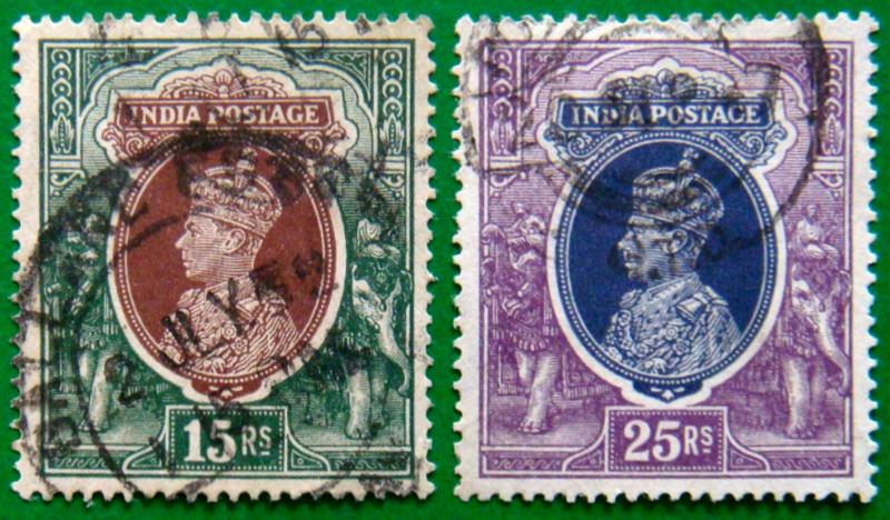 BRITISH INDIA 1937-40 King George VI COMPLETE SET Used