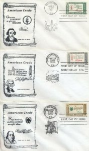 1139/1144 AMERICAN CREDO SET - 6 Cascade covers