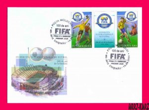 MOLDOVA 2004 Sport Football Soccer FIFA 100th Anniversary Sc472 Mi492-493Zf FDC